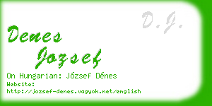 denes jozsef business card